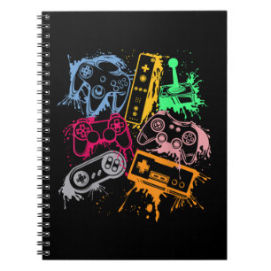 Retro videogameconsolecontrollers 80's 90's Arc Notitieboek