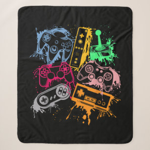 Retro videogameconsolecontrollers 80's 90's Arc Sherpa Deken