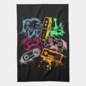 Retro videogameconsolecontrollers 80's 90's Arc Theedoek (Verticaal)