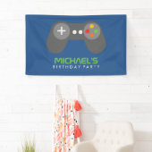 Retro videogames Geachte kinderen Birthday Party Spandoek (Insitu)