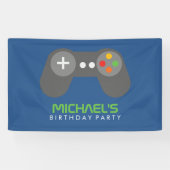 Retro videogames Geachte kinderen Birthday Party Spandoek (Horizontaal)