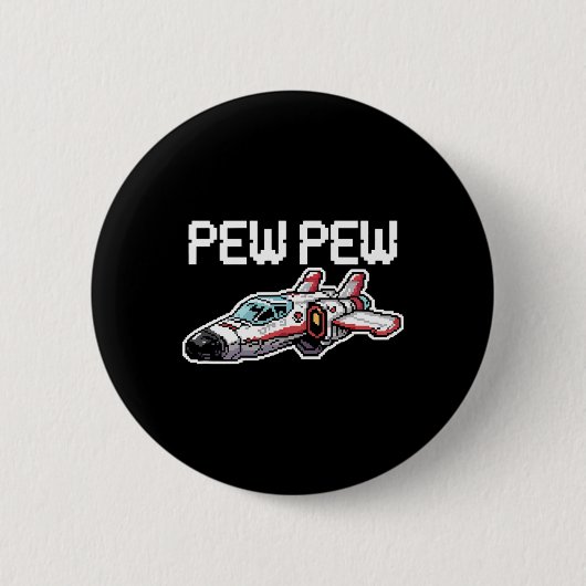 Retro videogameschip arcadespelfunny nostalgiegame ronde button 5,7 cm (Voorkant)
