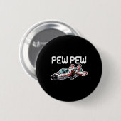 Retro videogameschip arcadespelfunny nostalgiegame ronde button 5,7 cm (Voorkant /achterkant)
