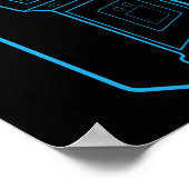 Retro videospel Arcadekast Poster (Hoek)