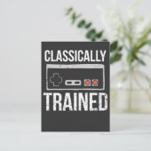 Retro videospelcontroller gamer nerd briefkaart (Staand voorkant)