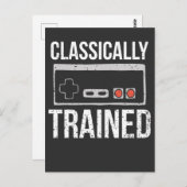 Retro videospelcontroller gamer nerd briefkaart (Voorkant / Achterkant)