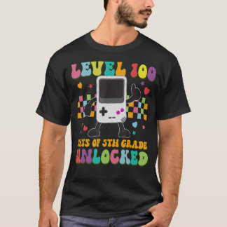 Retro videospellen niveau 100 dagen van 5e graad U T-shirt