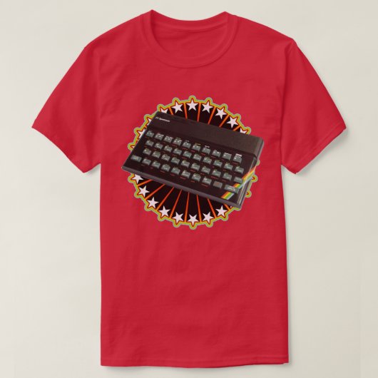 Retro Videospellen ZX Spectrum T-shirt (Design voorkant)
