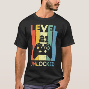 Retro videospelletjes Controller Level 21 Unlo T-shirt