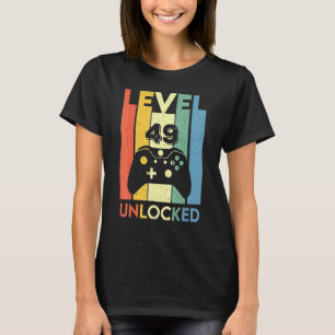 Retro videospelletjes Controller Level 49 Unlo T-shirt