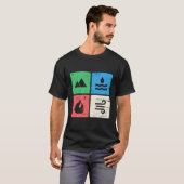 Retro Vier Elementen Hoodie T-shirt (Voorkant volledig)