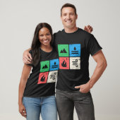 Retro Vier Elementen Hoodie T-shirt (Unisex)