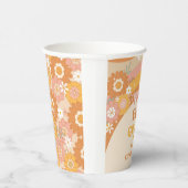 Retro vier groovy verjaardagsbekertjes papieren bekers (Rechts)