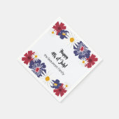 Retro Vierde van Juli 4th Summer Party Cocktail Servet (Hoek)