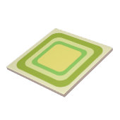 Retro vierkant groen geel tegeltje (Zijkant)