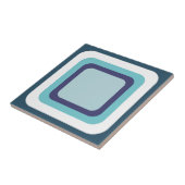 Retro vierkant Navy blauw wit Tegeltje (Zijkant)