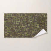 Retro vierkante bruine badhanddoekenset bad handdoek (Handdoek)