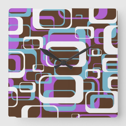 Retro Vierkante Klok (Voorkant)