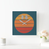 Retro. Vierkante Klok (Huis)