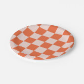 Retro Vierkante Patroon Papier Borden Papieren Bordje (Gekanteld)