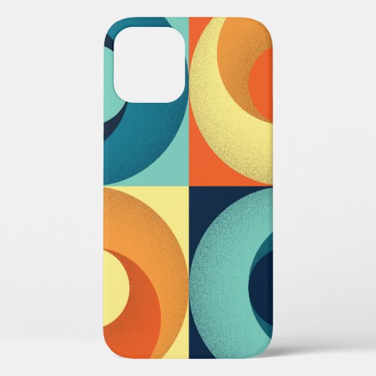 Retro vierkanten & cirkels: jaren '60 Patroon Case-Mate iPhone Case (Achterkant)