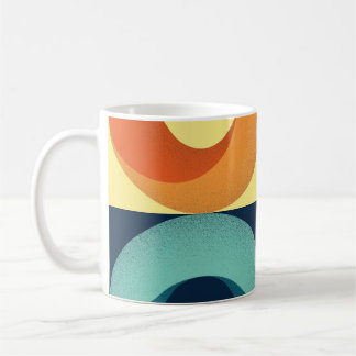 Retro vierkanten & cirkels: jaren '60 Patroon Koffiemok