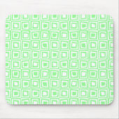 Retro vierkanten - Mintgroen op wit Muismat (Voorkant)