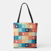 Retro Vierkanten Tote Bag (Achterkant)