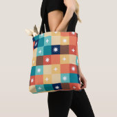 Retro Vierkanten Tote Bag (Dichtbij)