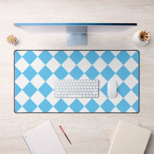 Retro Vierkantjes Blauw en Wit Retro Bureaumat