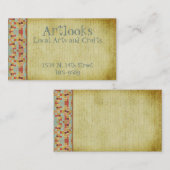 Retro  vierkantjes visitekaartje (Voorkant / Achterkant)