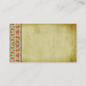 Retro  vierkantjes visitekaartje (Achterkant)