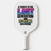 Retro Viewmaster-badge: laatste generatie offline Pickleball Paddle (Achterkant)