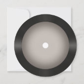 Retro  Vignet Vinyl Record Bruiloft Save The Date (Achterkant)