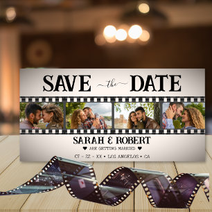 Retro Vignette Fotocollage Filmstrip Save The Date
