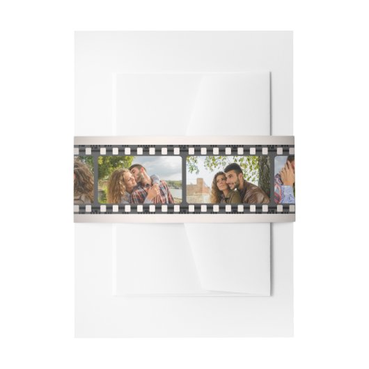 Retro Vignette Fotocollage Filmstrip Uitnodigingen Wikkel (Voorkant Voorbeeld)