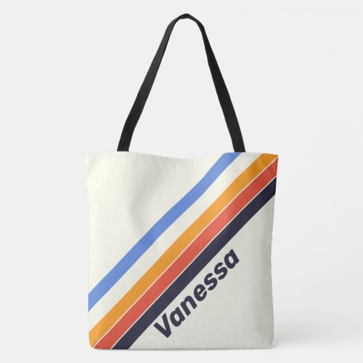 Retro Vijf Gestreept Tas (Achterkant)