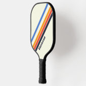 Retro Vijf Strepen met Naam Pickleball Paddle (Links)