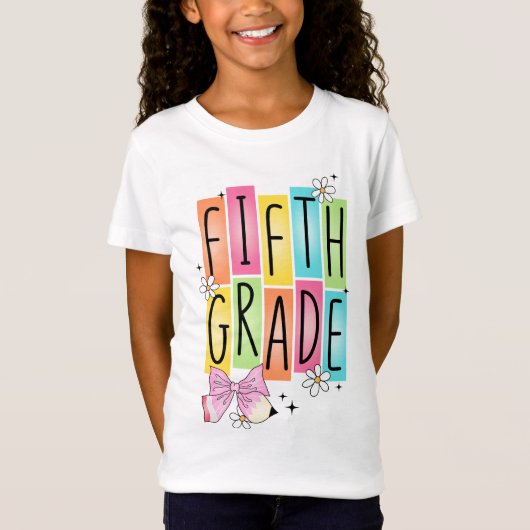Retro vijfde klas t-shirt (Voorkant)