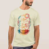Retro Vilas County fietspad. T-shirt (Voorkant)