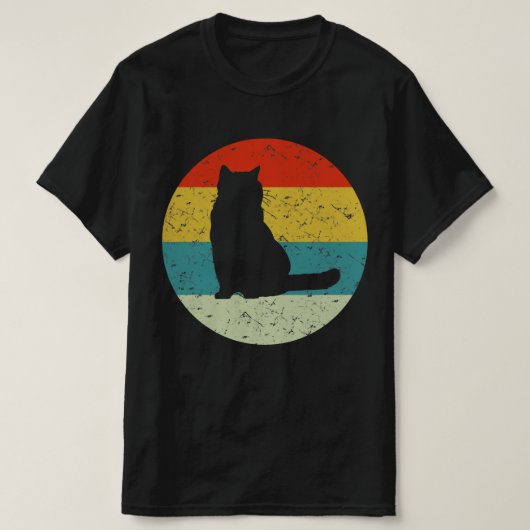 retro vinatge british shorthair cat t-shirt (Design voorkant)