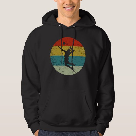 Retro vinatge volleyball hoodie (Voorkant)