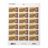  Retro Vineyard Sunset Bruiloft Adres Etiket (Full Sheet)