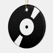 retro vinly record keramisch ornament (Links)