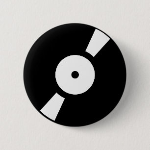retro vinly record ronde button 5,7 cm