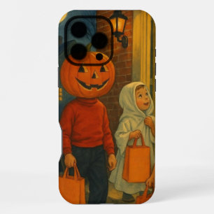 Retro/vintage 1950j jaren trick-or-treaten met Hal iPhone 16 Pro Max Hoesje