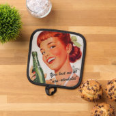 Retro Vintage 1950s Soda Ad Joke Pannenlap (Top down)