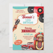 Retro Vintage 1950s Volwassen Verjaardagsfeestje Kaart (Voorkant)