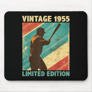 Retro Vintage 1955 Baseball Lover Limited Edition Muismat