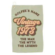 Retro Vintage 1973 Custom Golf Handdoek
